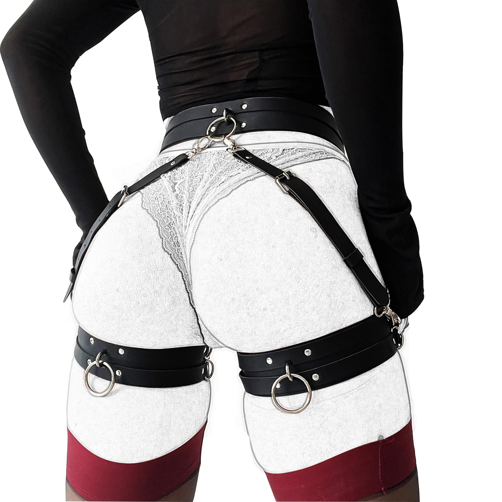 Кросс-бордерный кожаный бондажный пояс на ногу, готический сексуальный пояс для вечеринки, готовый к продаже