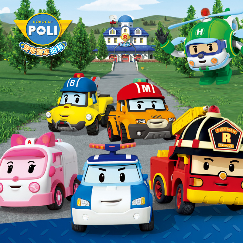 Rongdafeng Genuine Deformation Police Car Perley Rescue Team Poli Deformation Robot Wholesale Large Kidsren's Toys