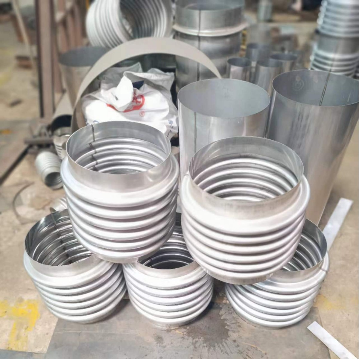 Customized 304316L310S2205 Stainless Steel Corrugated Pipe Compensator Expansion Joint Telescopic Joint Corrugated Pipe Blank