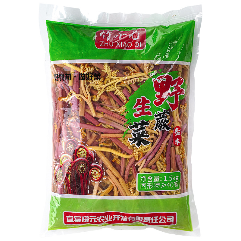 Sichuan Clear Water Bracken 1500g Bagged Fresh Stir-Fried Pickles Cold Hot Pot Spicy Hot Ingredients Dragon Claw
