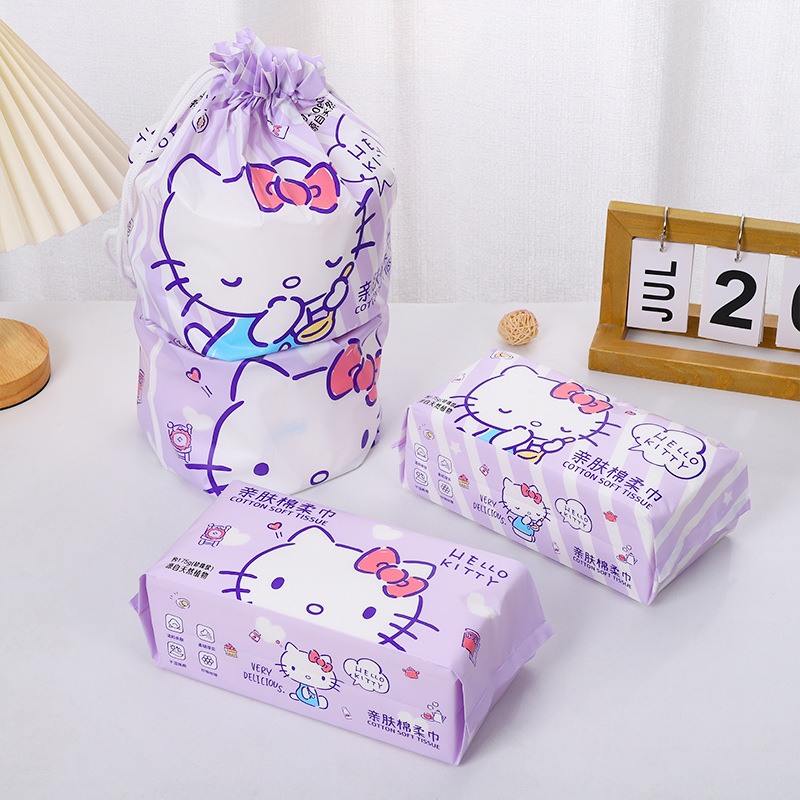 Sanrio Genuine Authorized Pearl Pattern Cotton Soft Towel Hello Kitty Disposable Face Wash Towel Cartoon Cinnamomum Dog Softening Towel