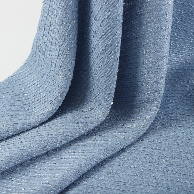 Sequin Small Fragrance Fabric 450g Spring & Fall Dyed Small Fragrance Jacket Fabric Fashion Women's Shoes and Hats Decorative Fabric