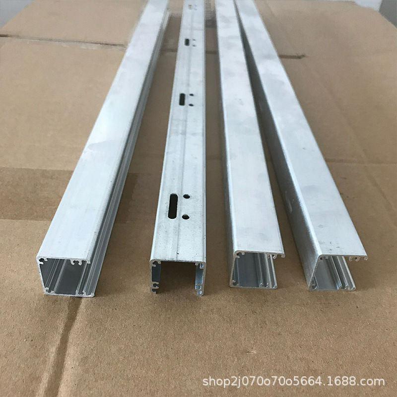 Squeeze Production Light Strip Aluminum Profile Available in Stock U-Shaped Lamp Tube Aluminum Material Stamping Processing Silver Surface Oxidation