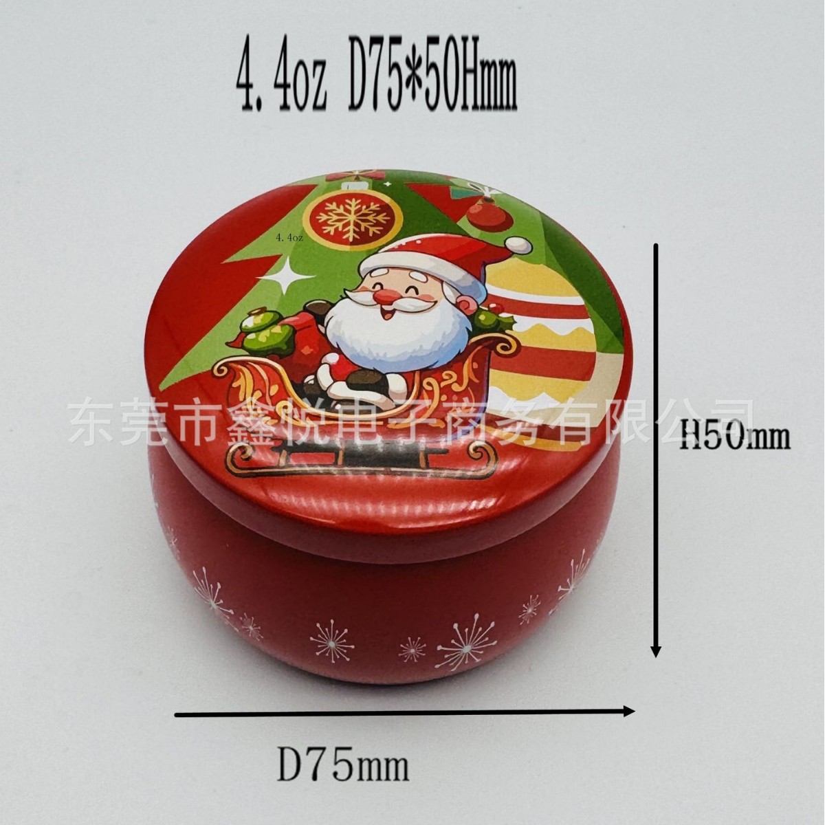 Christmas Tinplate Scented Candle Jar Bedroom Fragrance Room Indoor Long-Lasting Incense Niche Souvenir