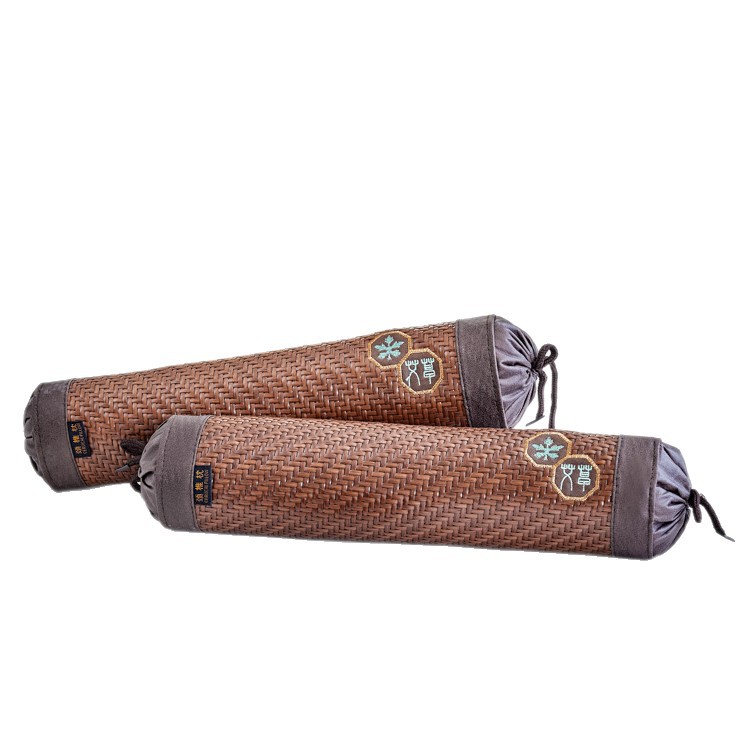 Summer mat cervical pillow hard pillow sleep single round pillow buckwheat shell candy cylindrical pillow summer