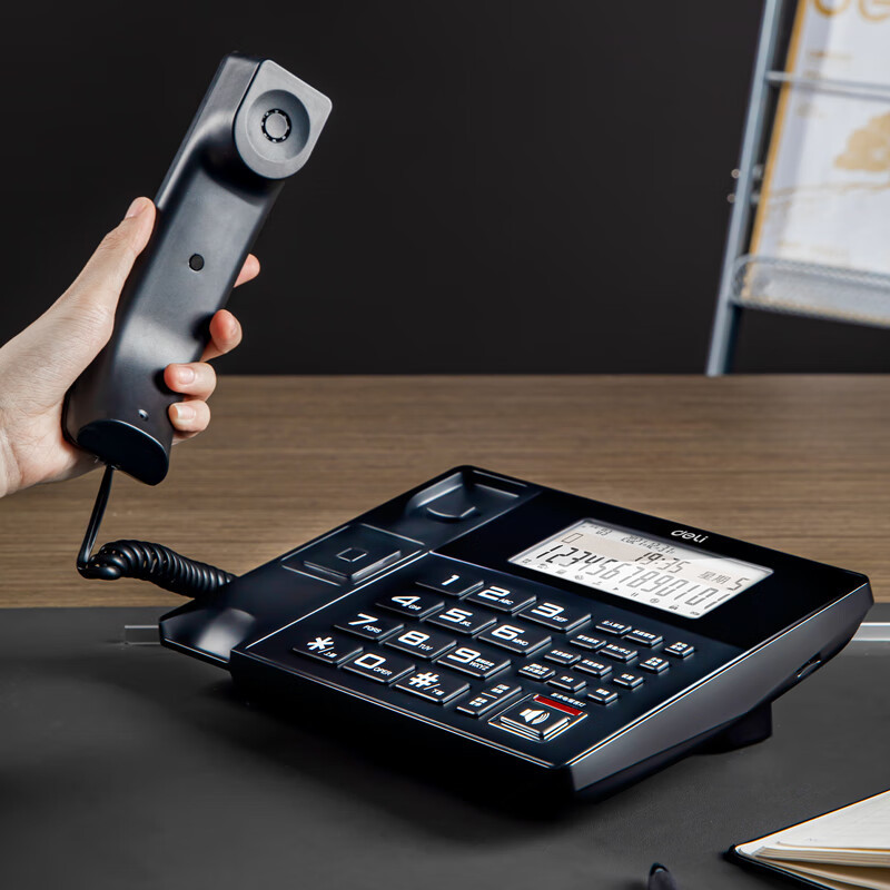 deli 799 RecordinG Telephone Fixed Landline Office Home Data Display 4G Memory Card