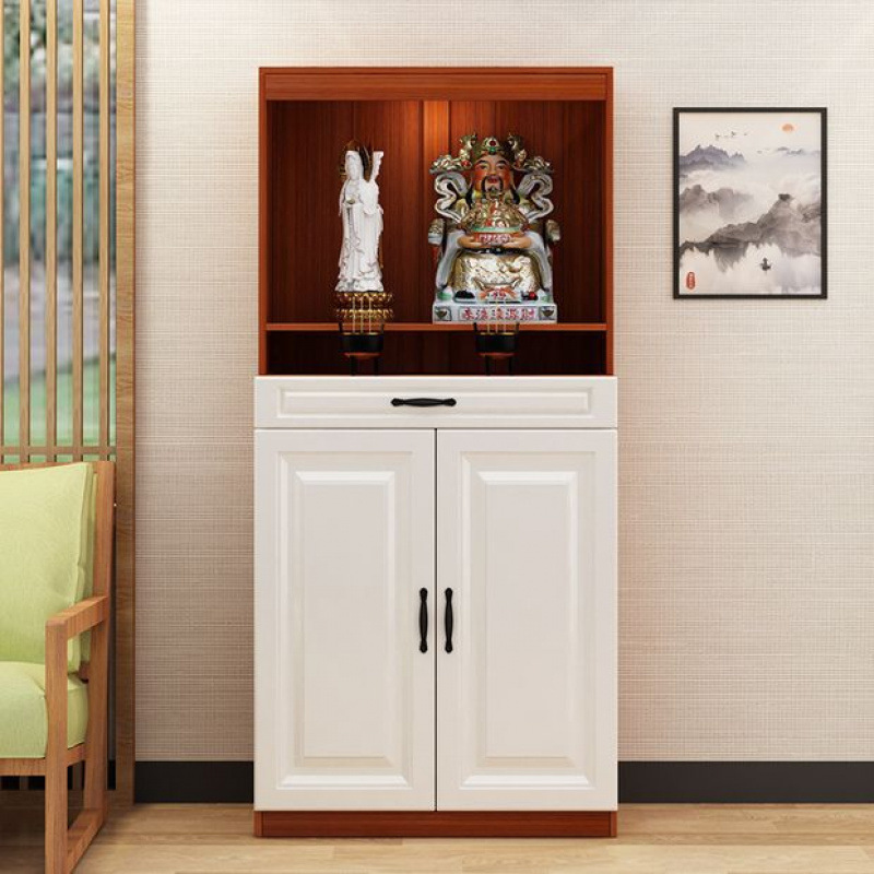 Алтарный стол бога богатства для дома, шкаф для Будды с дверцей, экономичный шкаф для Гуань Инь, шкаф для статуи Гуань Гона, алтарь