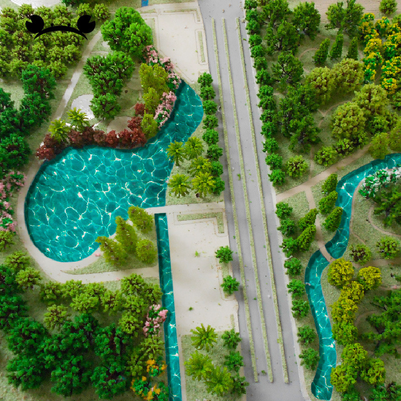 Building model handmade diy material outdoor micro landscape DIY handmade water pattern paper sticker imitation water landscape adhesive paper