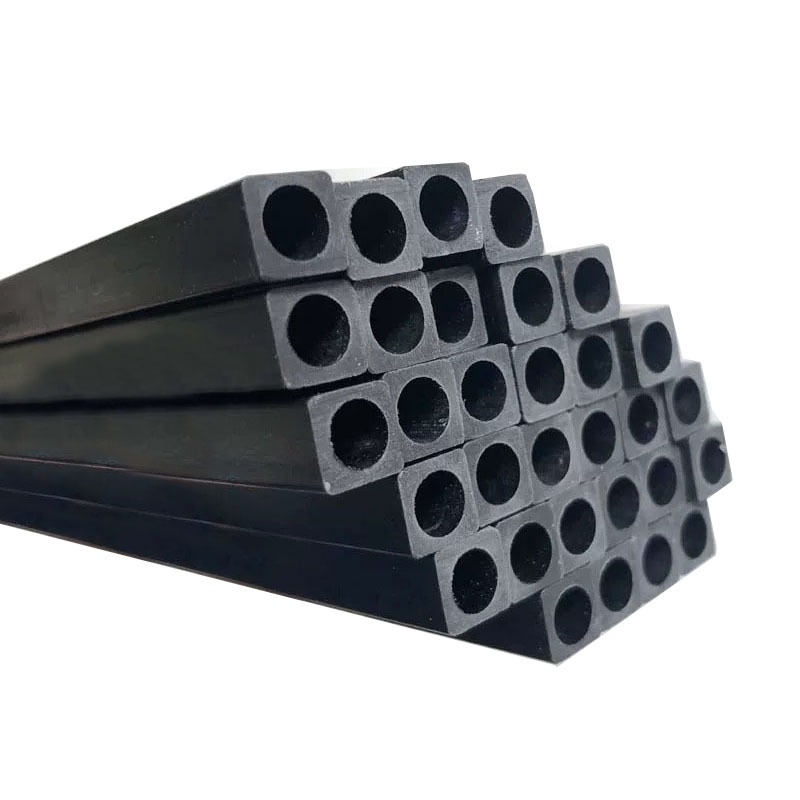 Carbon Fiber Pultrusion Tube Carbon Fiber Model Aircraft Rod with Square Outer and Round Inner Carbon Tube Strength Precision Hollow Fixed-Wing Kite Rod