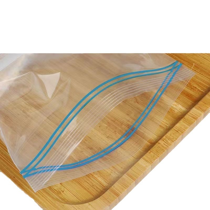 Sealed Fresh-Keeping Bag Food-Grade Home Double-Ribbed Self-Sealing Refrigerator Freezer Special Plastic Sealing Bag Economical Manufacturer