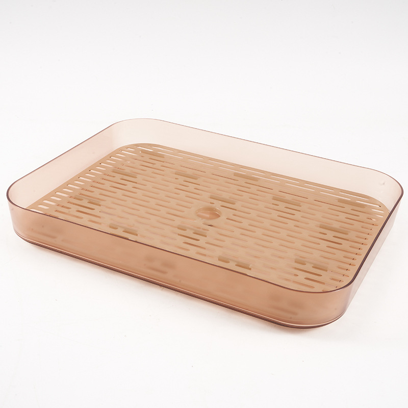 Customized Drain Tray Plastic Rectangular Home Living Room Fruit Tray Cup Drain Rack Kitchen Tea Tray Tea Tray