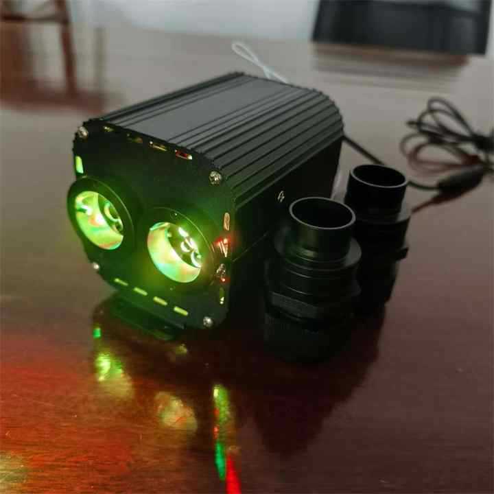 20W Double-Headed Fiber Optic Light Starry Sky Ceiling Starry Sky Twinkling Machine Fiber Optick Light Breathing Rgbw Light