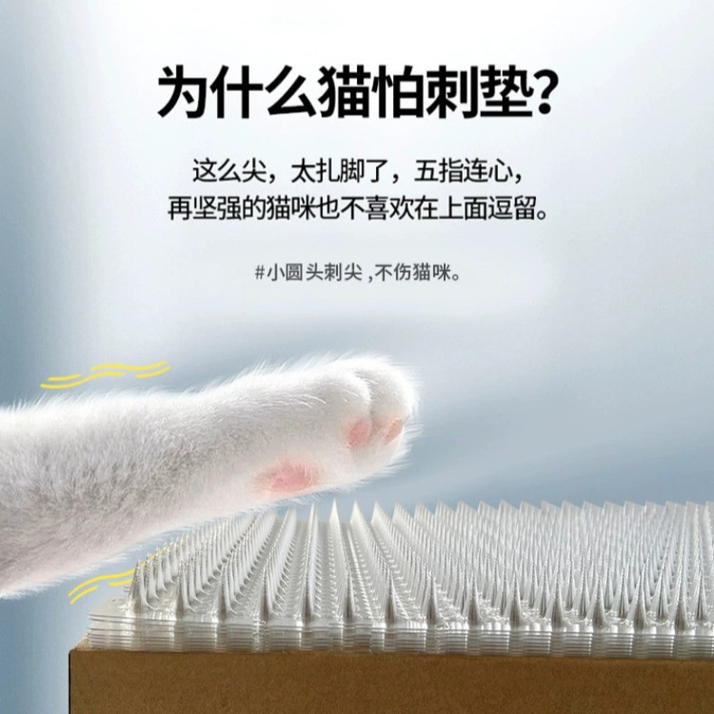 Anti-Cat Spike Mats with Us Patent, Transparent Anti-Cat Spike Pet Mats, Exclusively for Cross-Border Supply, Hot-Selling on Amazon