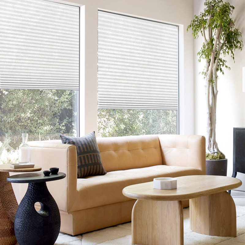 Curtain Cross-border Simple Non-woven Fabric Paste Folded Curtain Folded Curtain Folding Semi-full Shading pleated Blinds