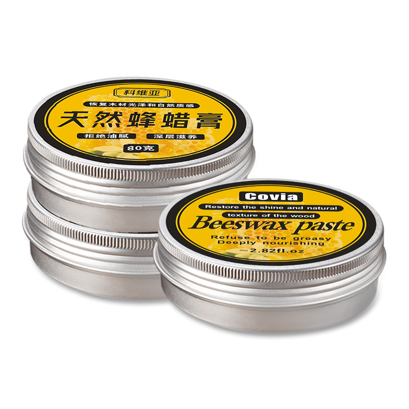 Wholesale 80g Natural Beeswax Wood Floor Wax Wood Products Maintenance Wenwan Wood Wax Oil Solid Wood Maintenance Cross-Border Hot Model