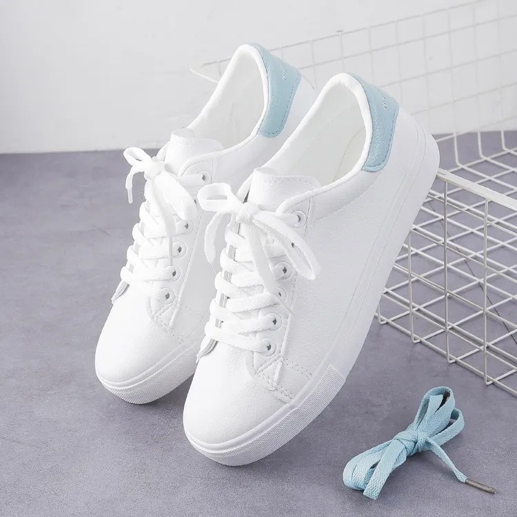 White Shoes Women's 2021 Spring and Autumn New Women's Shoes Student Flat Trendy Shoes All-match Spring and Autumn Sports Casual Sneakers