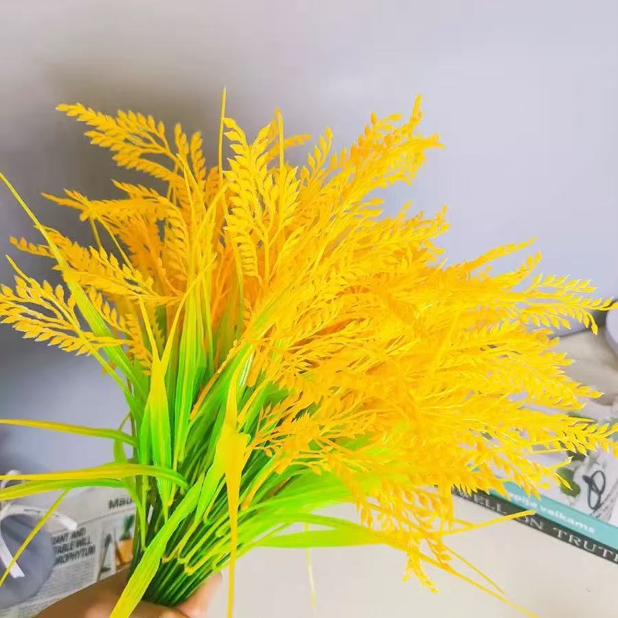 Wheat Ears, Rice, Rice, Artificial Flowers, Barley Artificial Decorations, Opening Artificial Flower Props, Entrance Hall Living Room Decorations