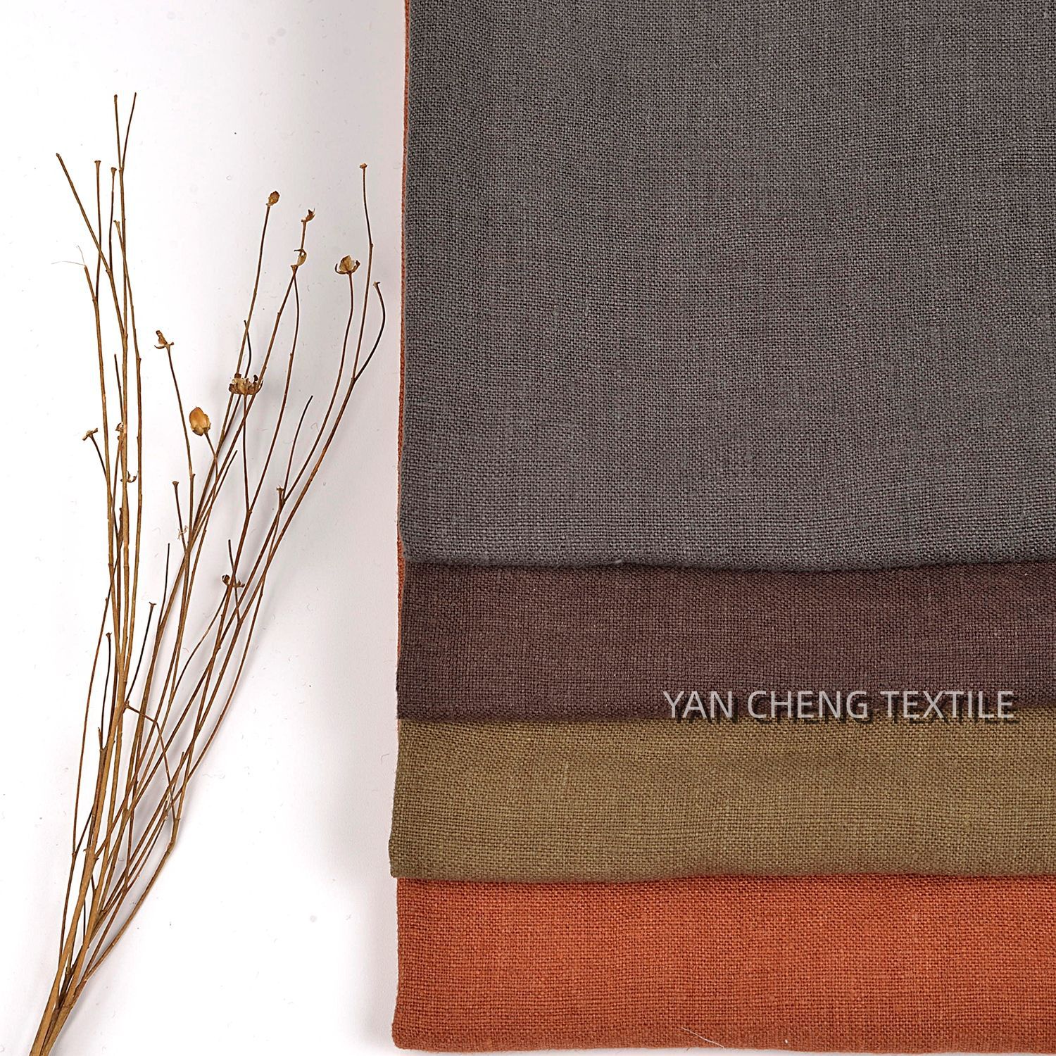 Natural Hemp Sand-Washed Fabric 260g Hemp Plain Washed Old Retro Fabric Thickeneded Hemp Casual Washed Hemp