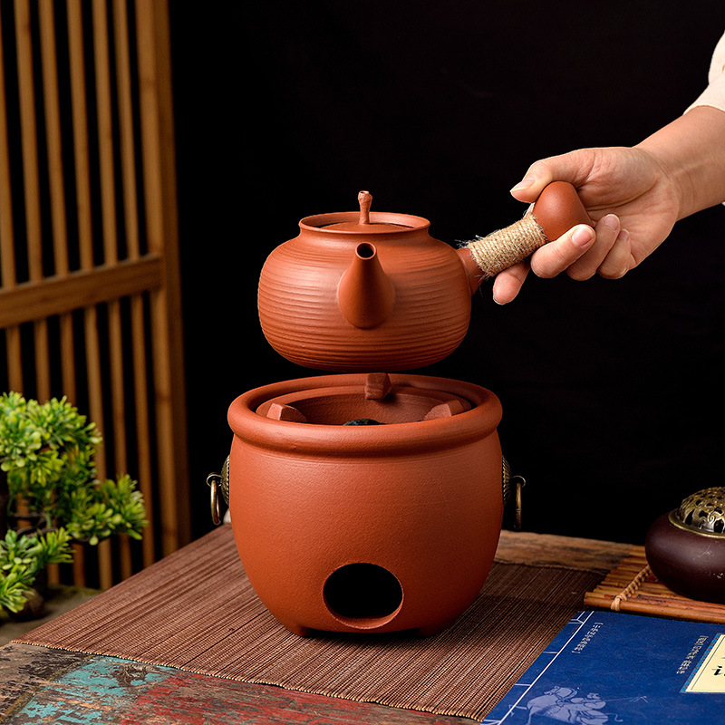 Китайская жаропрочная угольная печь, песчаная кастрюля, тонкая плита, кипячение чая, угольная печь с крышкой