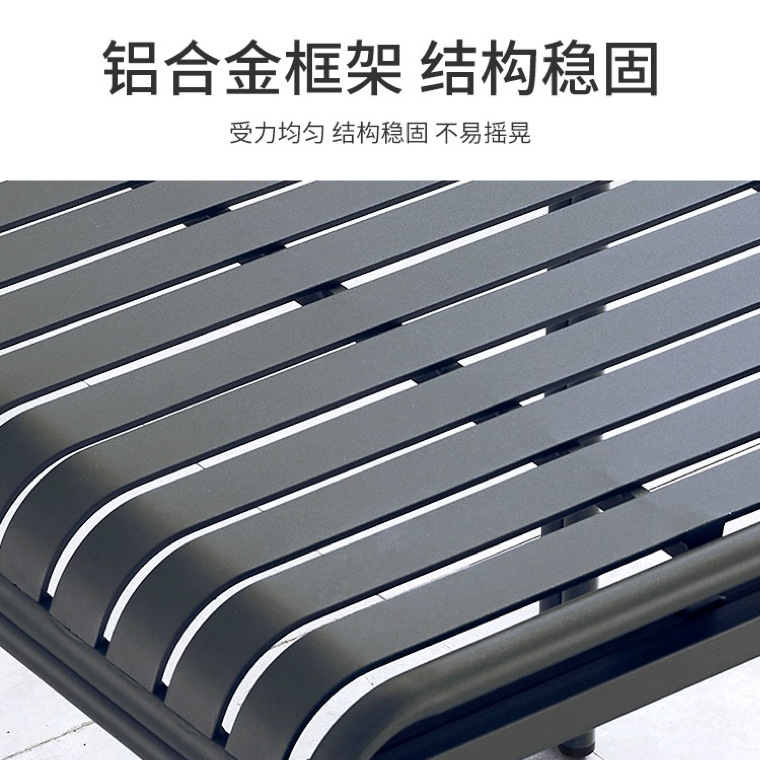 Outdoor table and chair all aluminum garden outdoor leisure balcony coffee shop table and chair waterproof sunscreen aluminum alloy table and chair