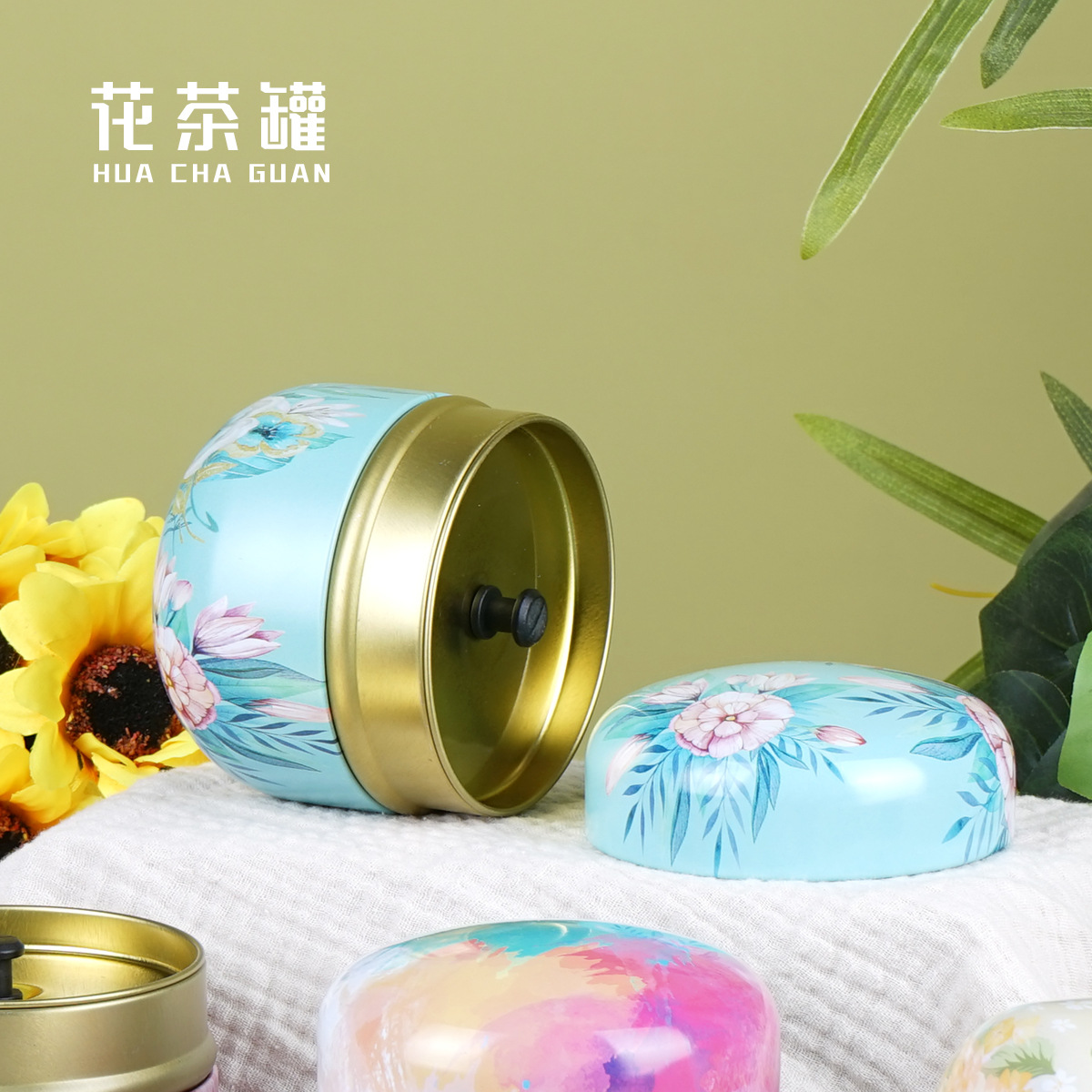 New Japanese Creative Small Tea Cans Tea Packaging Box Sealed Cans Iron Cans Metal Cans Universal Iron Box Spot