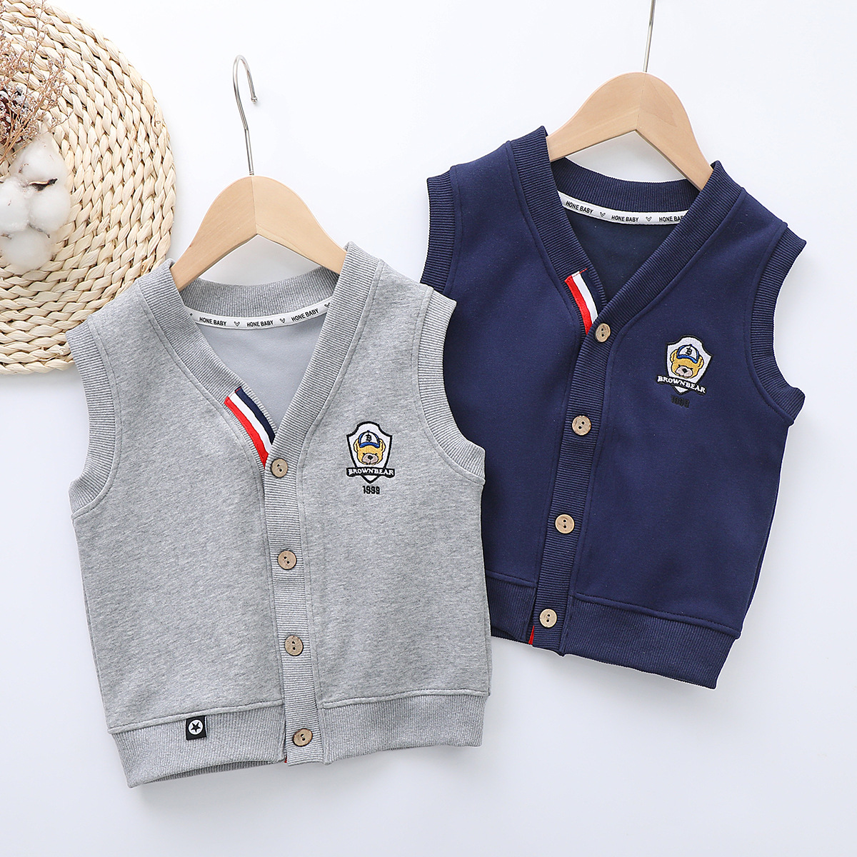 Детская одежда 2025 года, новые жилеты для мальчиков на осень, вязаные жилеты для детей