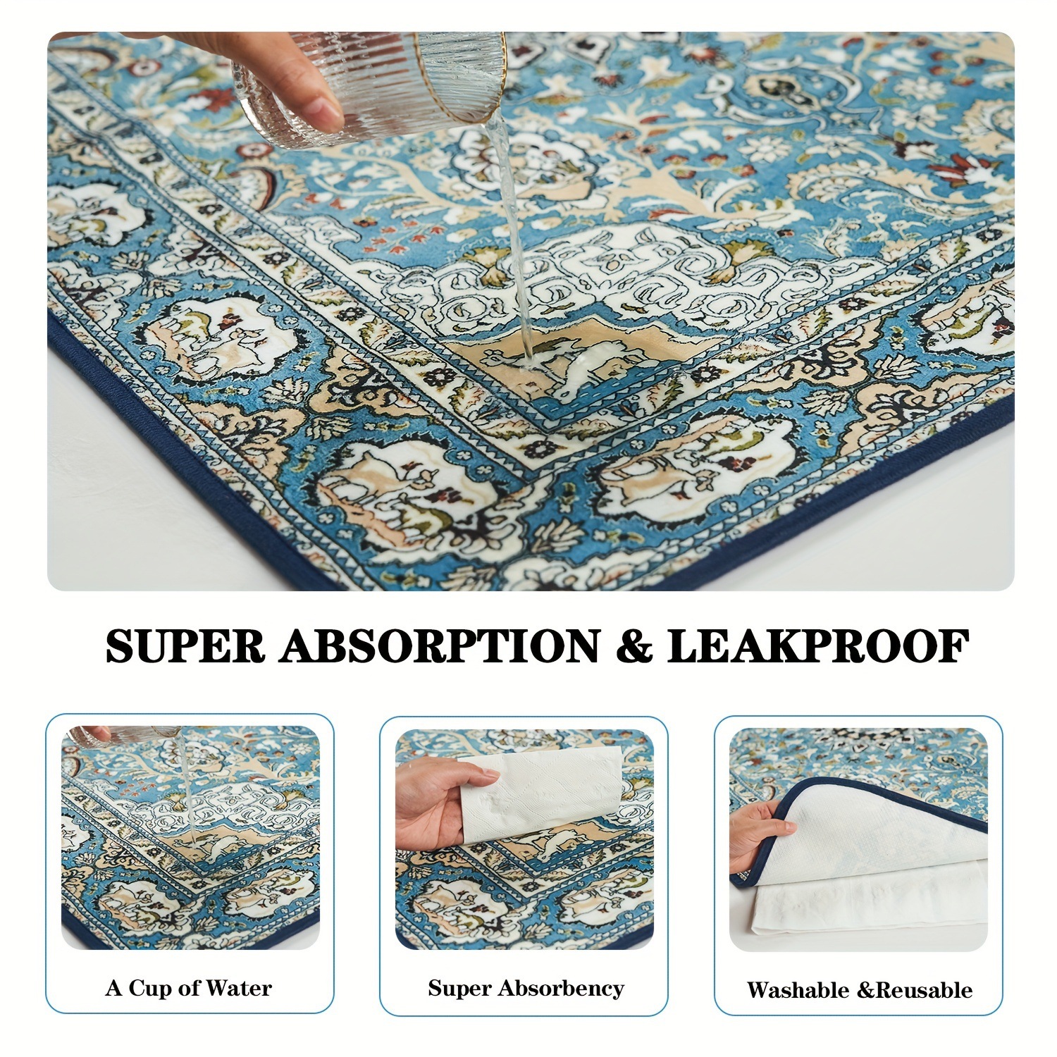 2025 New Cross-Border Dropshipping Water-Absorbent, Leak-Proof and Washable Dog Pee Pads 2 Cross-Border Dropshipping