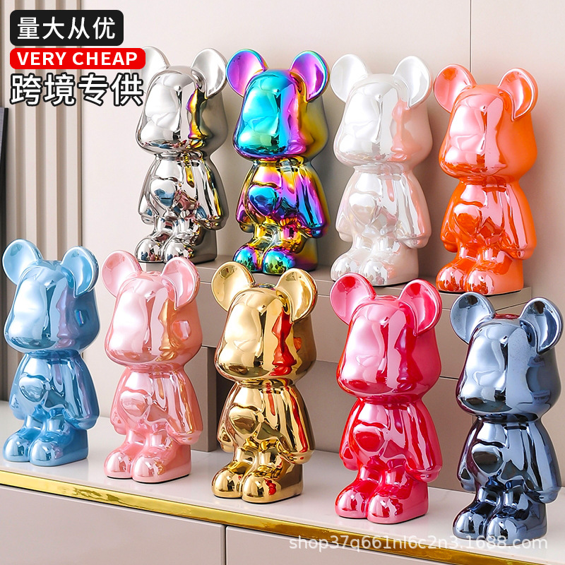 О ornaments медведя, копилка, декор для кабинета вина и ТВ, подарок на новоселье