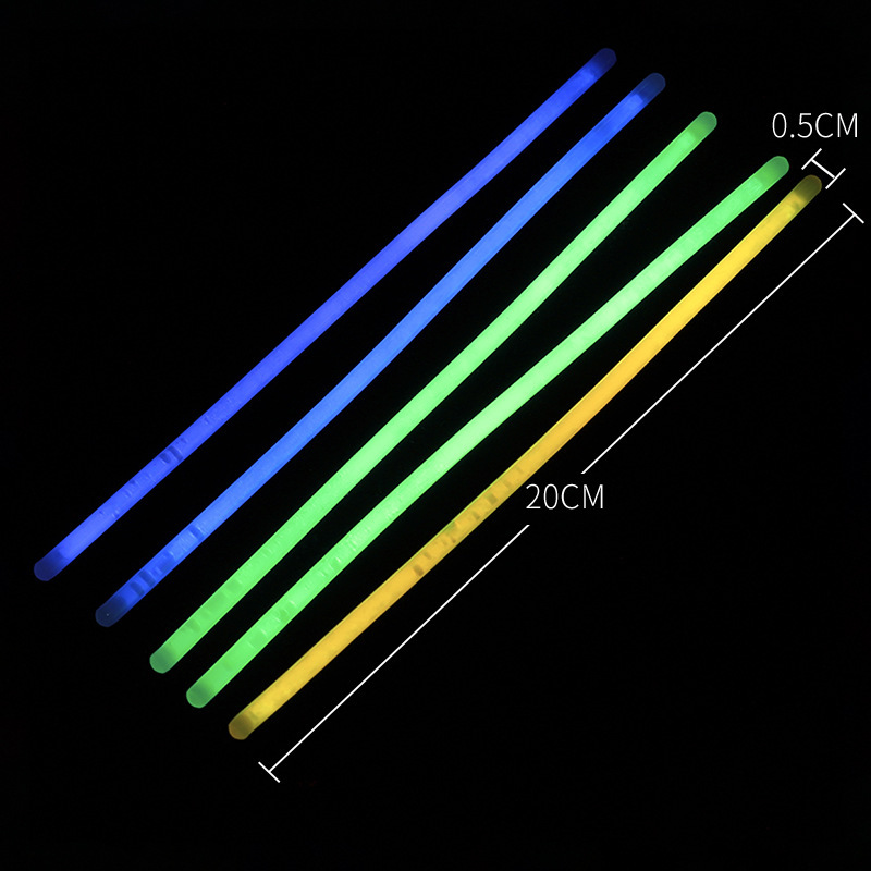Disposable Fluorescent Sticks Batch Concert Luminous Bracelets Fluorescent Stick Toys 100 Fluorescent Sticks with Labeling