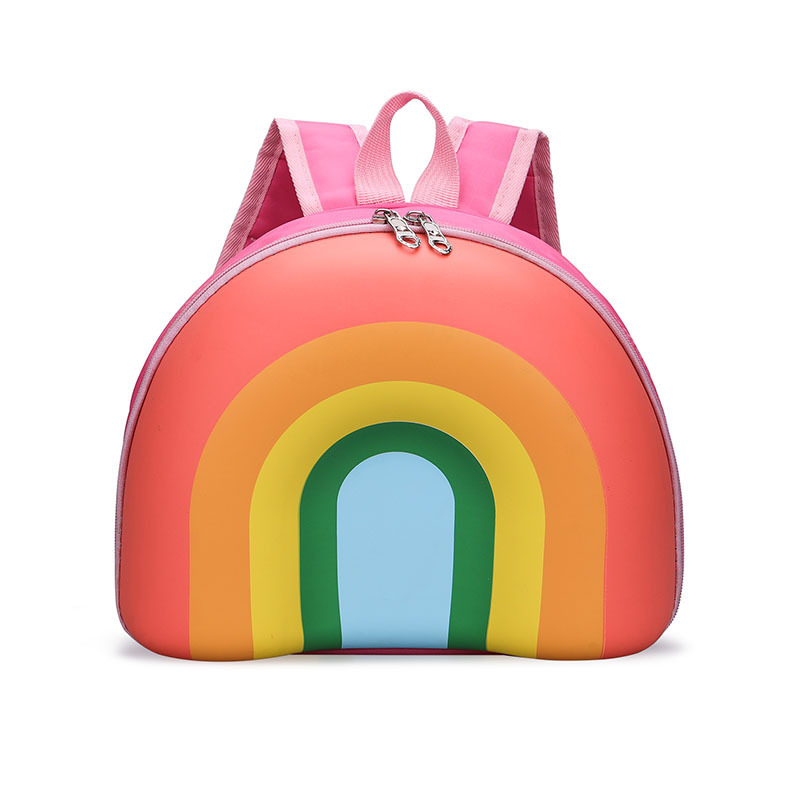 Korean style Rainbow Children's backpack kindergarten schoolbag donut 3-5 years old 6 boys and girls cute backpack kindergarten