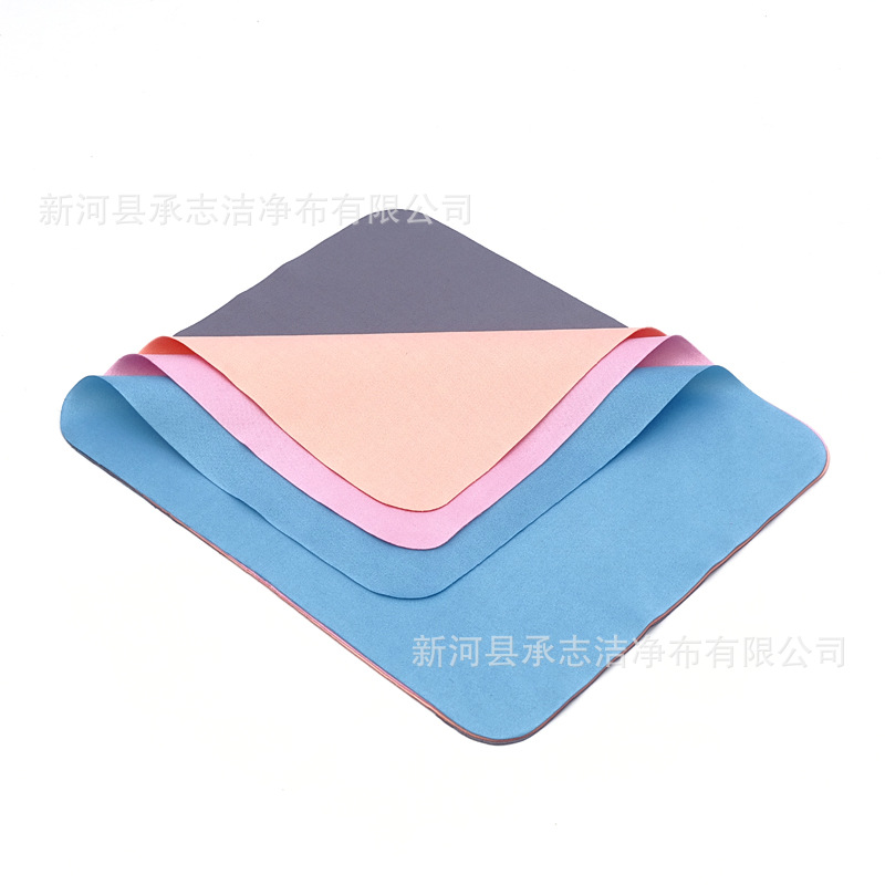 Factory wholesale suede sea island silk glasses cloth microfiber jewelry cleaning wiping cloth printable LOGO