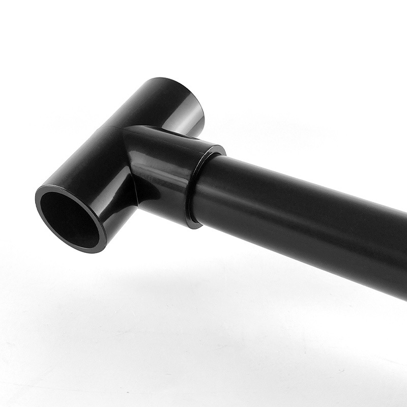 Fish Tank Water Pipe Fittings Upvc Water Supply Pipe Hard Pipe Upper and Lower Water Plastic Pipe Straight-Through Elbow Tee Outlet Black