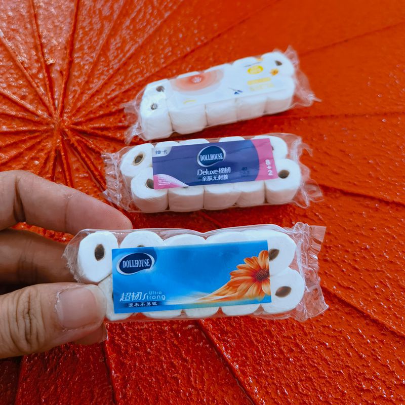 1:12dollhouse doll house toy ornaments DIY scene model mini small furniture kitchen paper towel roll