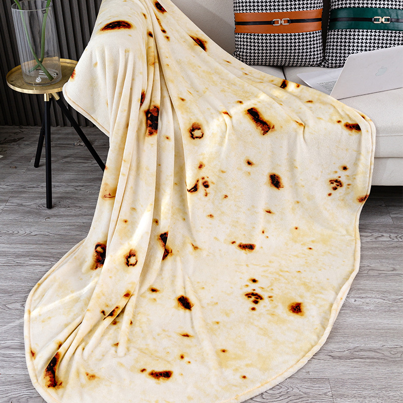 Burrito Blanket Tortilla Blanket Cross Border Amazon eaby Pancake Blanket Round Blanket Flannel