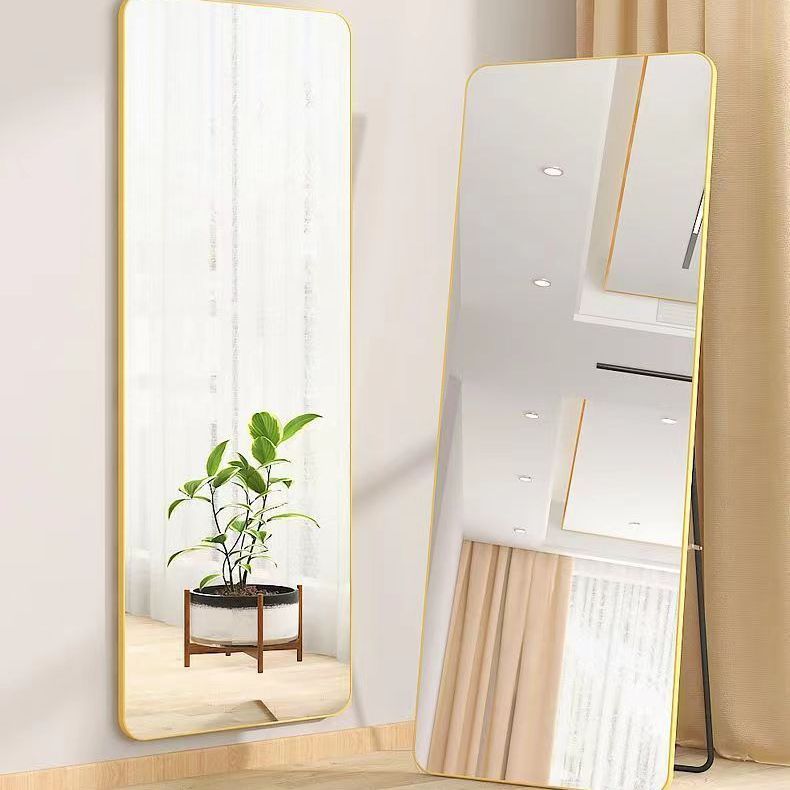 Full-Length Mirror, Dressing Mirror, Floor-Standing Mirror, Home Wall-Mounted Bedroom Makeup Mirror, Dormitory Simple Style Three-Dimensional Fitting Mirror