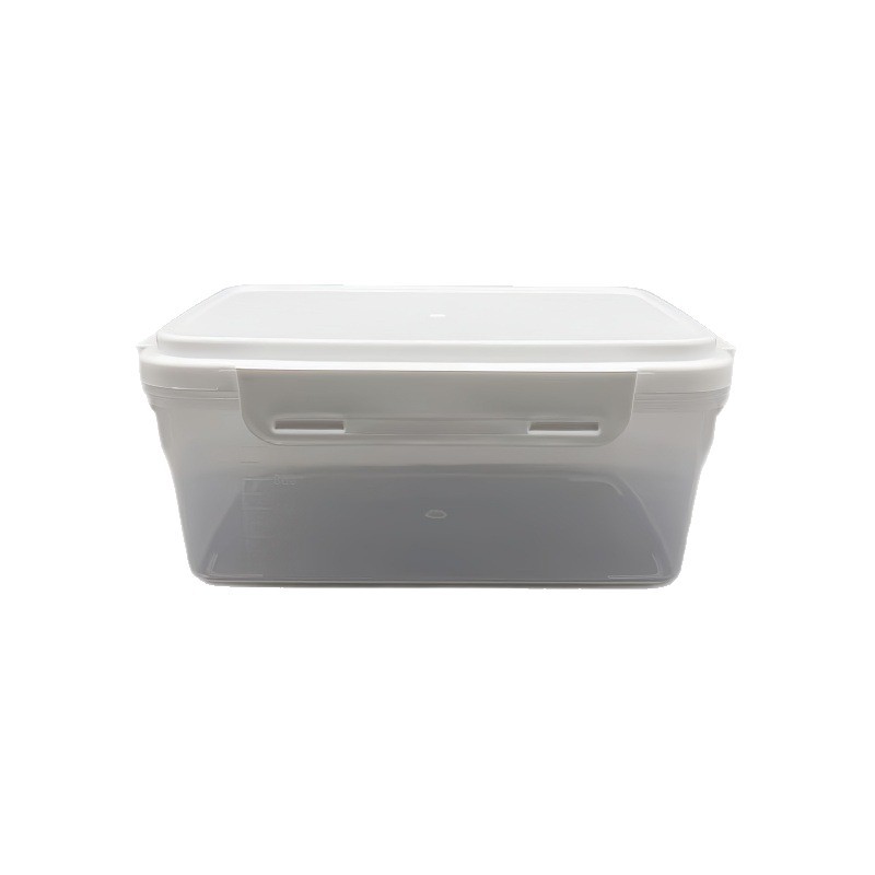 Western Region Spring Run Pp5 Transparent Rectangular Yogurt Lunch Box with Lid Spoon Sealed Fresh-Keeping Plastic Box Food Grade