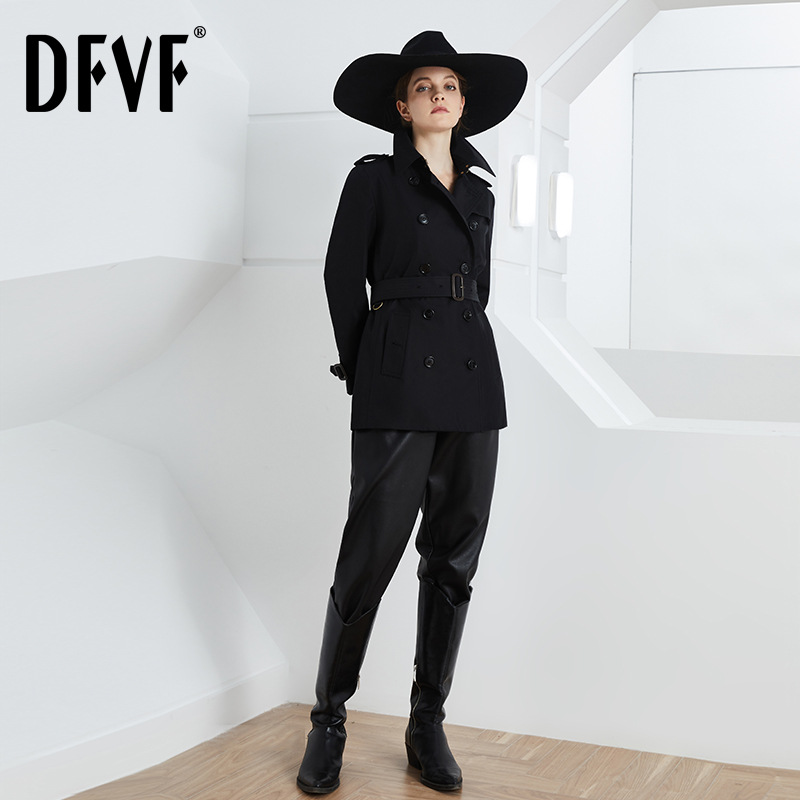DFVF Yi element trench coat women's 2022 new mid-length fried street small wind spring and autumn coat 
