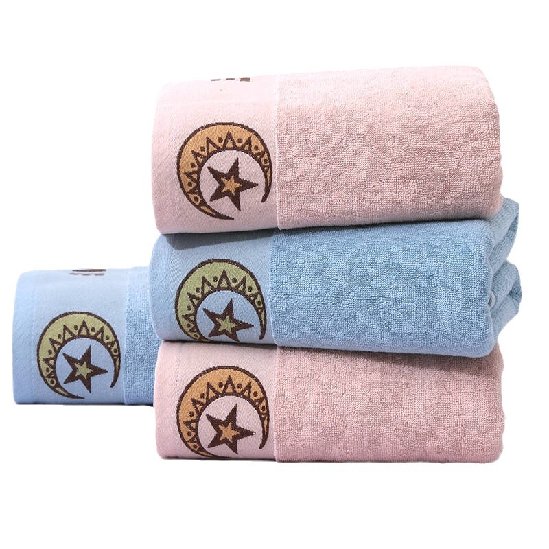Bath Towel 100% Cotton Thickeneded and Enlarged Bath Towel Household Polyester Absorbent Adult Bath Wrap Beach Pure Cotton Quick-Drying Bath Towel