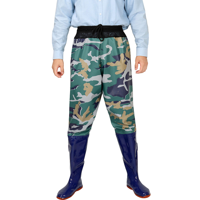 Waist-length Pants Half-length Over-the-knee Fishing Pants Non-slip Thickened Wading Pants Field Transplanting Shoes Protective Waterproof Fork Pants