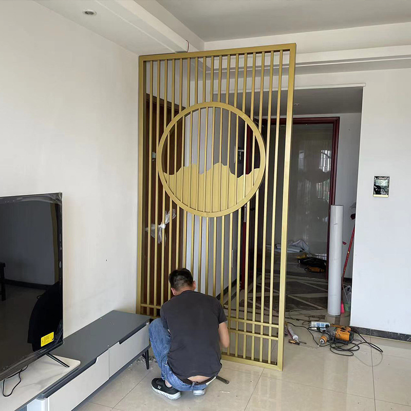 Yunfu Screen Factory Designs New Chinese-Style Modern Minimalist Living Room, Hotel, Villa Entrance Foyer Partition Background Wall