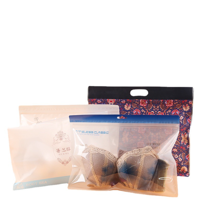 Manufacturer Customized Women's Stockings Packaging Bag Stockings and Leggings Plastic Self-Sealing Packaging Bag Transparent Frosted Material