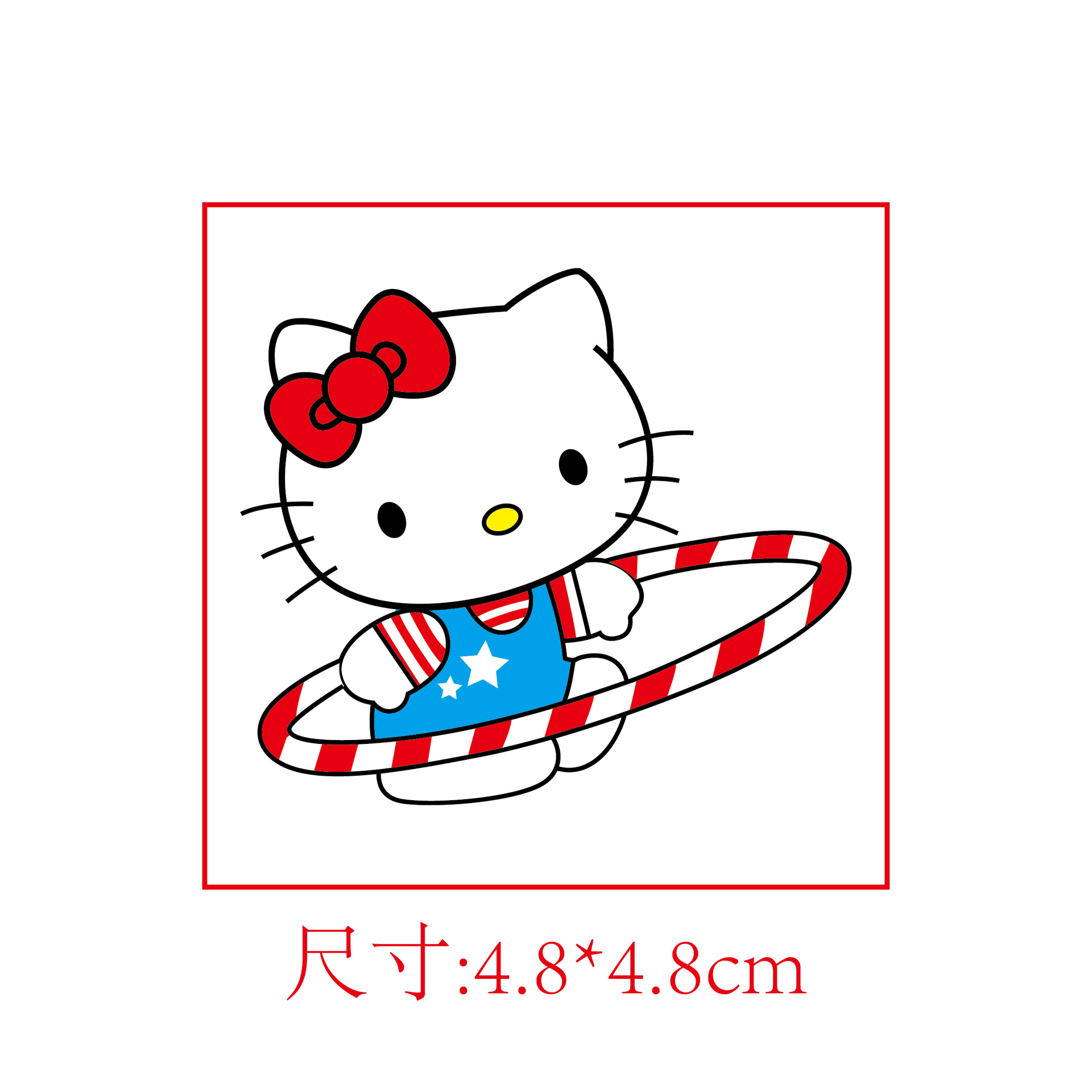 New Hello Kitty Tattoo Stickers for Men and Women Waterproof and Long-Lasting Kt Cartoon Animation Cute Girl Heart Student Tattoo Stickers