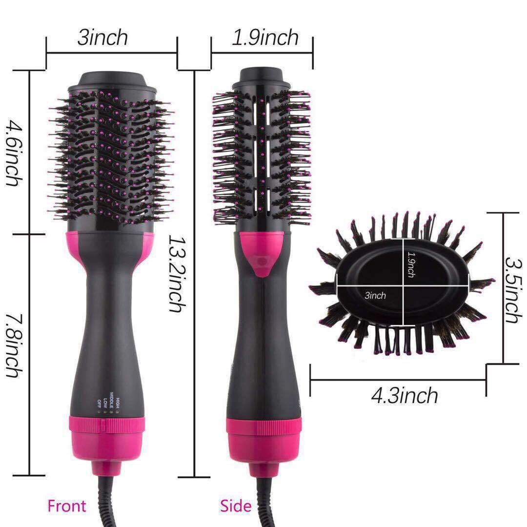 Hot Air Comb 2-in-1 Negative Ion Hair Dryer Comb Curling Iron Straightening Comb Hair Dryer Quick Styling Electric Comb