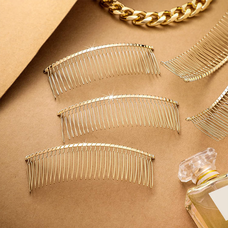 20-tooth iron wire headband reverse comb hair comb hair clip hair accessories South Korea bangs comb metal updo hair insert comb hair fork balls