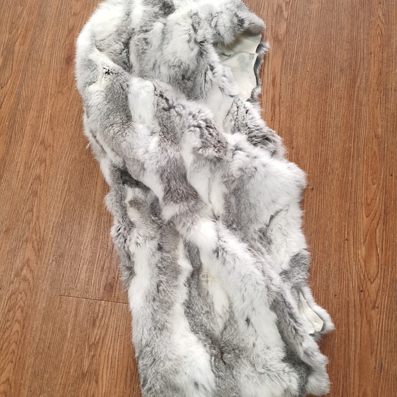 Wholesale Rabbit Skin Home Rabbit Fur Yellow Green Purple Blue Leather Mattress Fur Blanket Pillow Clothing Raw Materials
