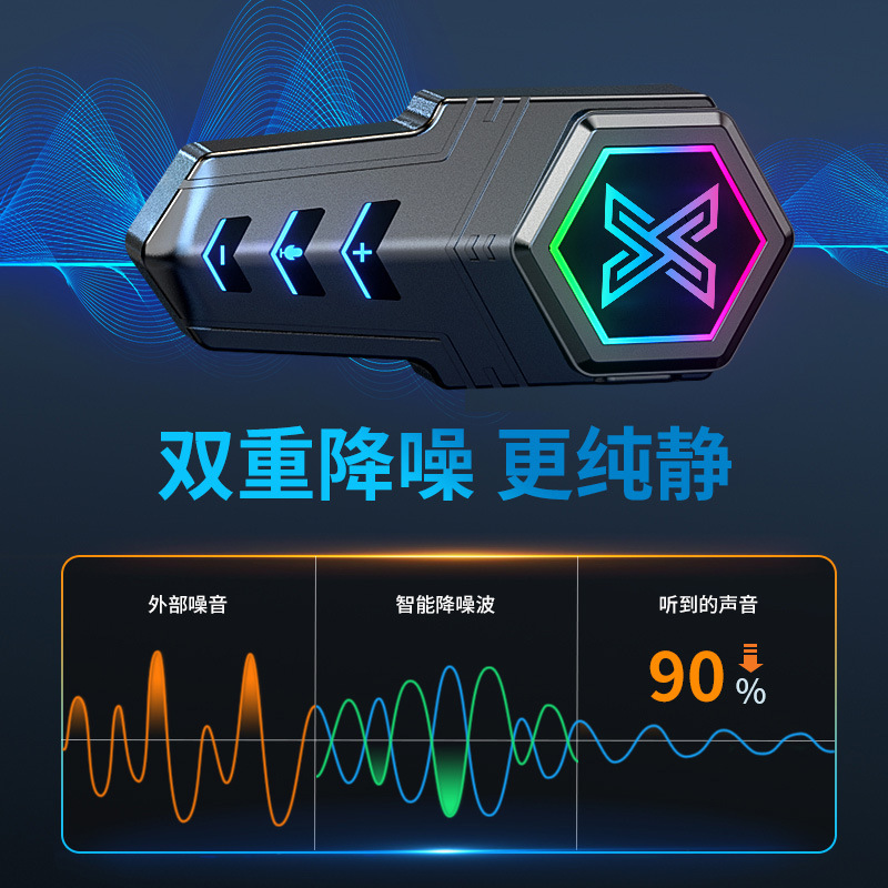 Helmet Bluetooth Headset Long Battery Life Takeout Riding Motorcycle Helmet Intercom Waterproof Noise Reduction Call Headset Factory