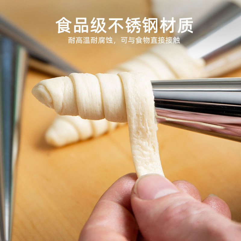 silver Danish conical tube baking gadget stainless steel hollow horn bag mold horn crisp Danish crisp god