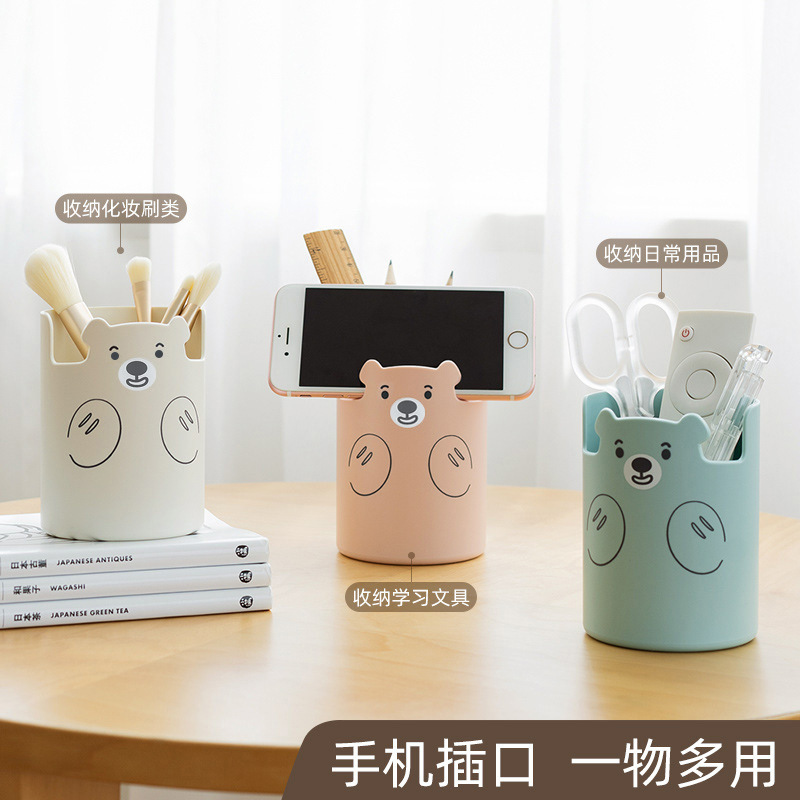 Милый держатель для ручек в виде медведя японского стиля