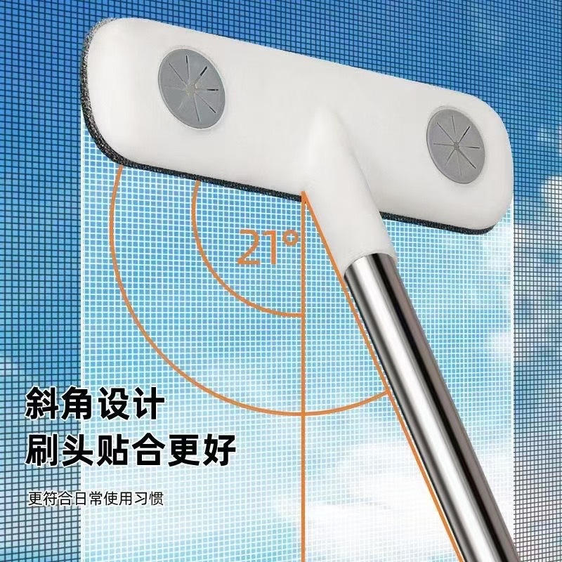 Многофункциональная щетка для мытья окон, без разборки, артефакт для уборки, алмазная сетка, инструмент для мытья окон в многоэтажках