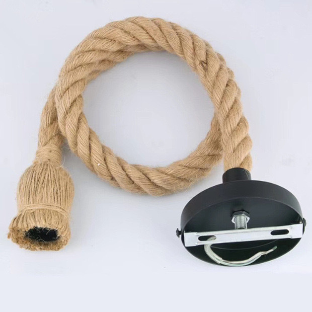 American retro single hemp rope chandelier dining bar hotel shop bar factory direct single hemp rope chandelier